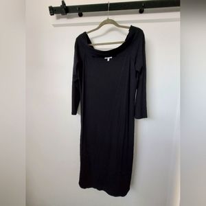 Maurice's black midi dress off the shoulder with cut-out neckline
